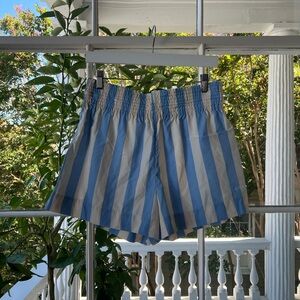 J. Crew Blue and White Striped Shorts